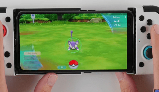 Probando Pokémon Let's Go en un smartphone Android. Foto: Captura / YouTube.