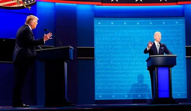 El primer debate entre Donald Trump y Joe Biden de cara a las elecciones de 2020 estuvo marcado de interrupciones e insultos. Foto: EFE
