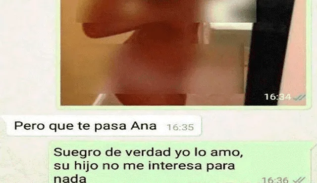 WhatsApp: Chica le envía foto íntima a su suegro y le da una polémica confesión [FOTOS] 