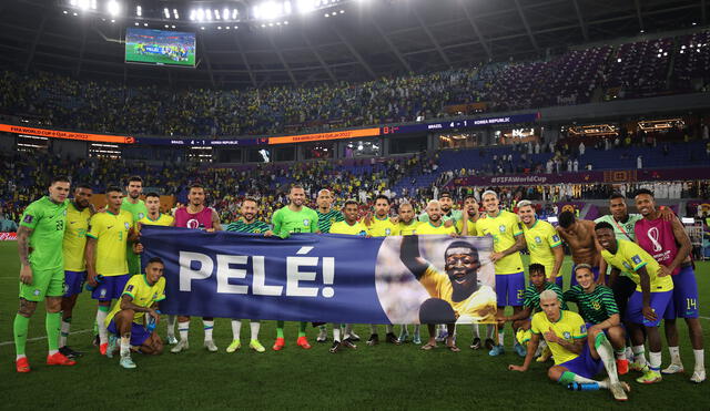 Selección de Brasil realiza homenaje a Pelé. Foto: CBF Futebol