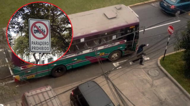 Miraflores: vecinos denuncian paraderos prohibidos [FOTOS]