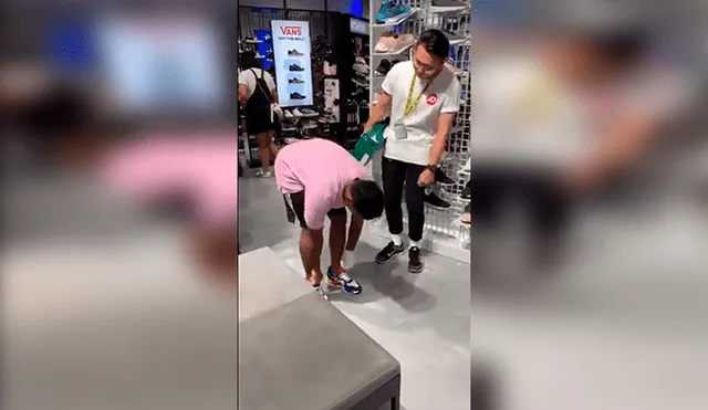 Facebook viral: vendedor cree que joven le roba zapatillas, sin imaginar que todo era broma