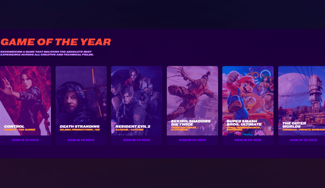 Nominados a The Game Awards 2019.