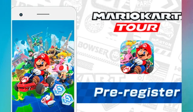 Asegúrate la descarga gratuita e inmediata de Mario Kart Tour registrándote en Google Play y el App Store.