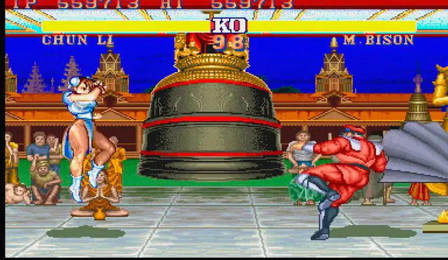 Chun Li vs. M. Bison en Street Fighter II. Foto: Street Fighter II