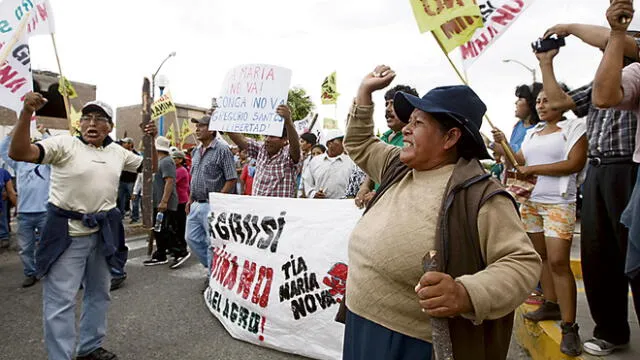 Pobladores del Valle de Tambo en Islay volverán a protestar contra Tía María