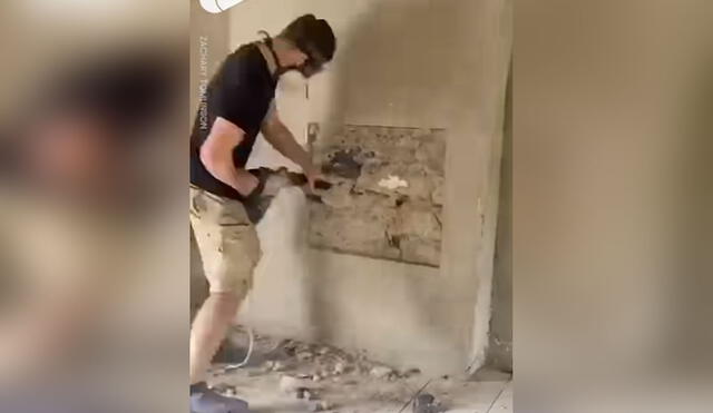 El joven sorprendió al hacer, casi por su cuenta, toda la remodelación de la casa de su abuelo. Foto: Facebook