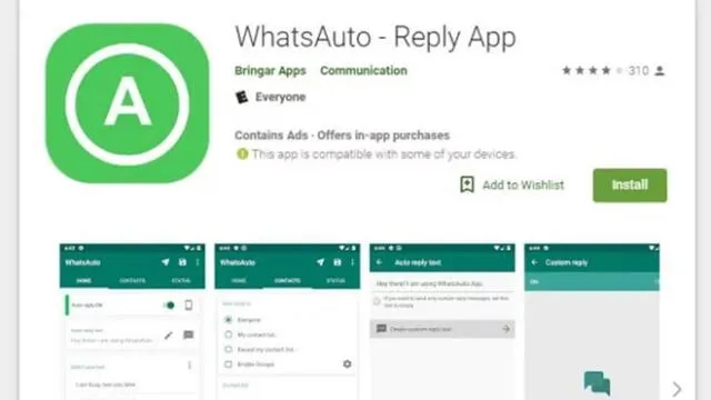 WhatsAuto es la aplicación de terceros que nos ayuda a programar mensajes de WhatsApp.