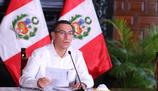 Martín Vizcarra da reporte sobre situación tras avance del coronavirus. Foto: Presidencia.