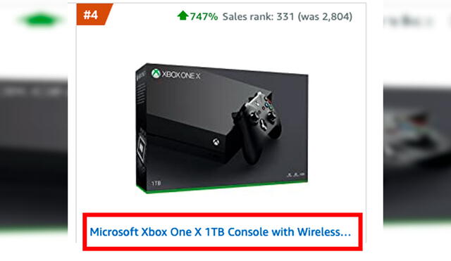 Muchas personas podrían haber comprado la consola equivocada al confundir Xbox Series X con Xbox One X. Imagen: Amazon.