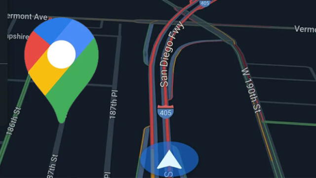 El modo de conducción en el renovado Google Maps.