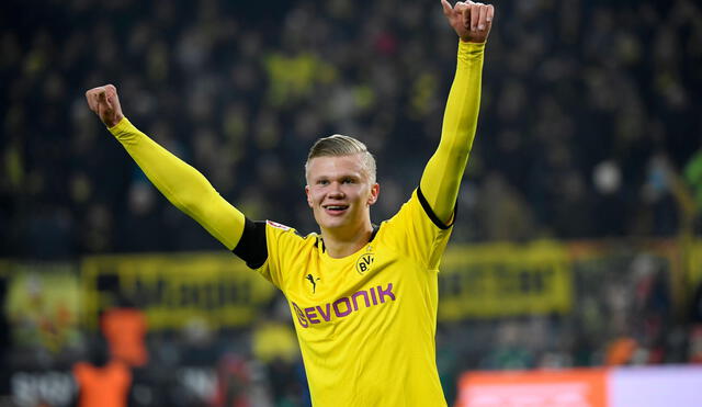Erling Haland tiene 19 y se convierte en pieza clave del Dortmund. Fuente: Getty Images