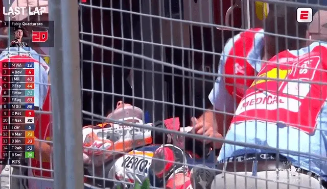 Marc Márquez sufre una fractura de húmero en el GP de España de MotoGP.
