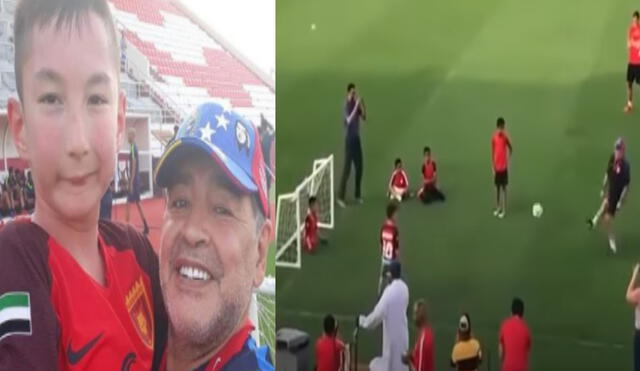El video de Ali y Maradona ha sido compartido en varias redes sociales. Foto: composición LR