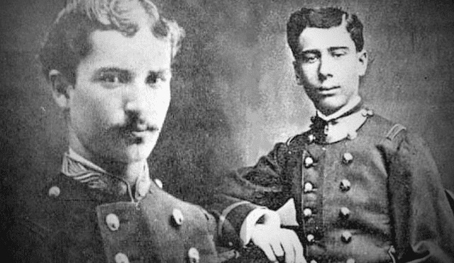 Enrique y Augusto, hijos del coronel Francisco Bolognesi.