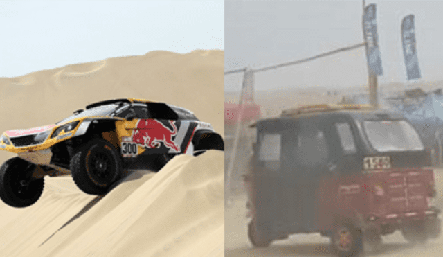 Twitter: mototaxi se metió a la vía del Dakar detrás de Peterhansel [VIDEO]