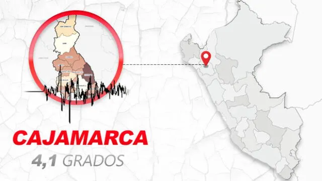 Registran temblor de 4.1 en Cajamarca. Créditos: La República.