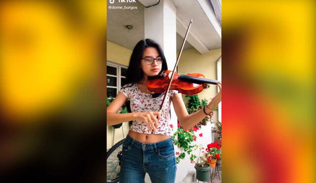 Desliza las imágenes para conocer un poco más de esta violinista quien se ha vuelto viral en TikTok. Foto: captura de TikTok/Doménica Burgos