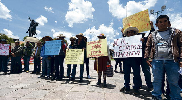 MARCHA. Residentes y dirigentes ahora protestan en Cusco