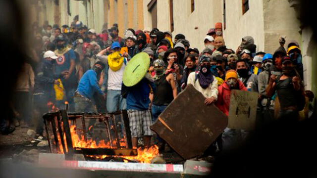 Protestas en Ecuador. Foto: AFP.