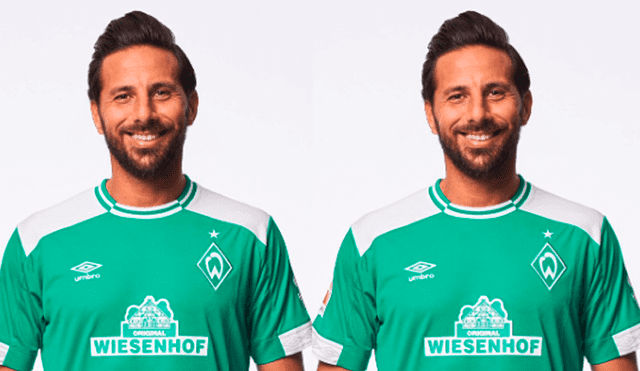 Werder Bremen publicó en Twitter una supuesta fotografía de Claudio Pizarro con el filtro FaceApp.