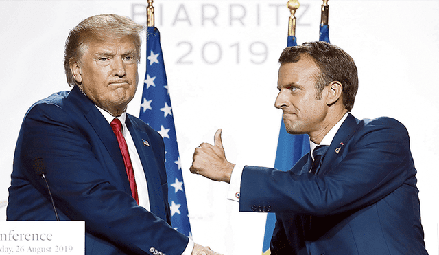 Cumbre. Trump y Macron lograron acuerdo al término del G7.
