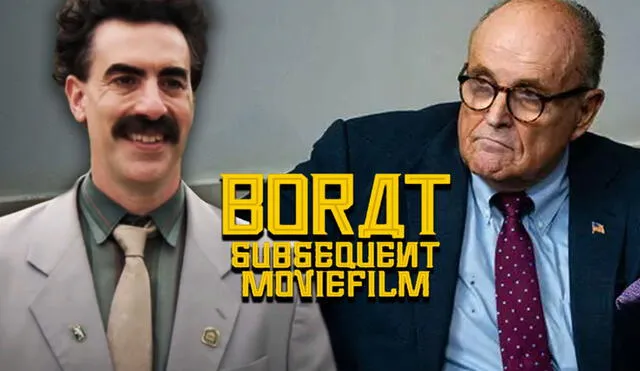 Borat involucra al político Rudy Giuliani en una bochornosa escena. Foto: composición/Amazon Prime Video