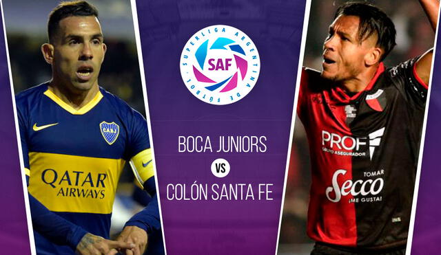 Boca Juniors vs. Colón de Santa Fe vía FOX Sports 2 por la Superliga Argentina. Foto: Diseño GLR