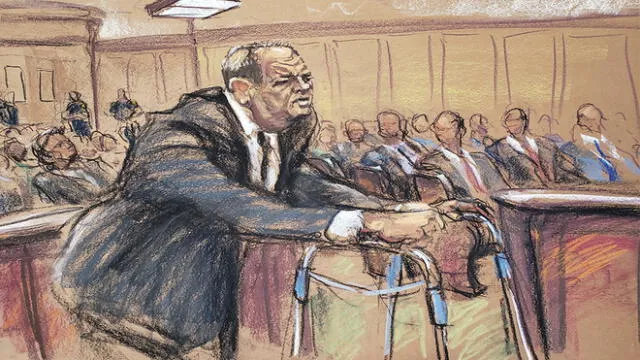 Dibujos del juicio de Harvey Weinstein