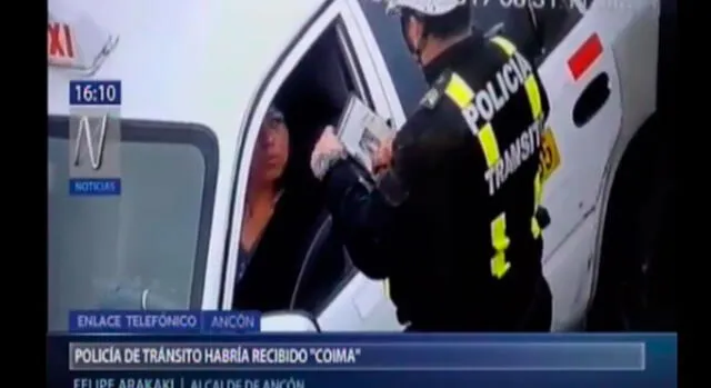 Ancón: otro policía de tránsito es captado recibiendo una coima [VIDEO]