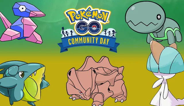 Usuarios de Pokémon GO proponen a Gable, Ralts, Trapinch, Porygon y Rhyhorn para el Community Day de agosto.