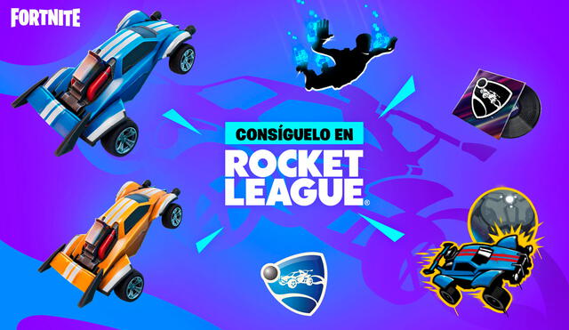 Usuarios de Fortnite podrán recibir muchas recompensas inspiradas en Rocket League al completar los desafíos. Foto: Epic Games.