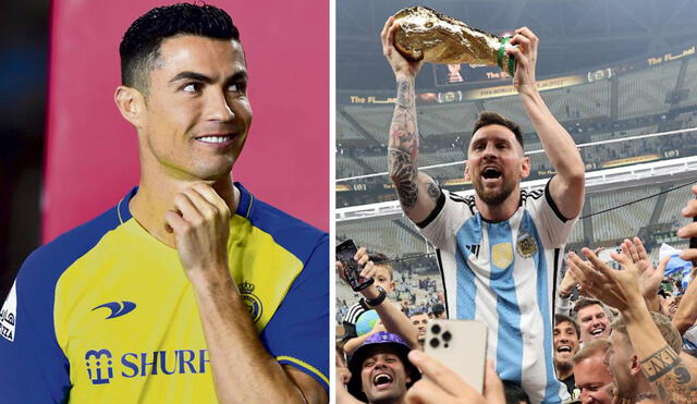 Cristiano Ronaldo y Lionel Messi acabaron el año 2022 de maneras muy distintas. Foto: EFE