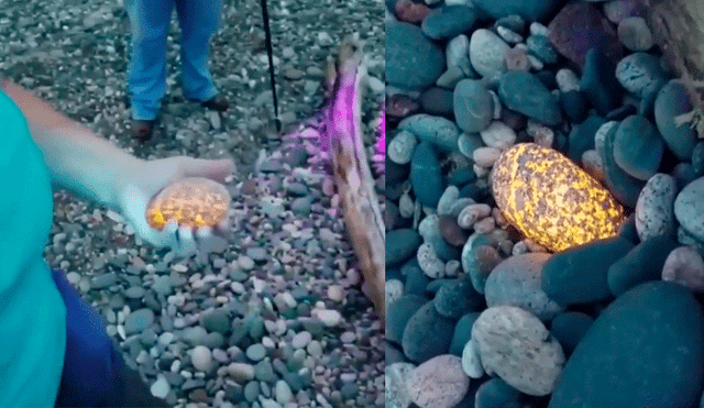Facebook: hombre descubre extrañas piedras que se iluminan en una playa de Estados Unidos [VIDEO]