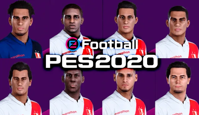 Así se ven los rostros de la Selección Peruana de Fútbol en PES 2020.
