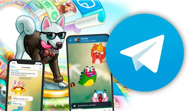 Telegram sigue sacando ventaja a WhatsApp con más funciones útiles. Emojis animados, filtros inteligentes de búsqueda por frases y hasta comentarios en los canales de grupo. Foto: Telegram