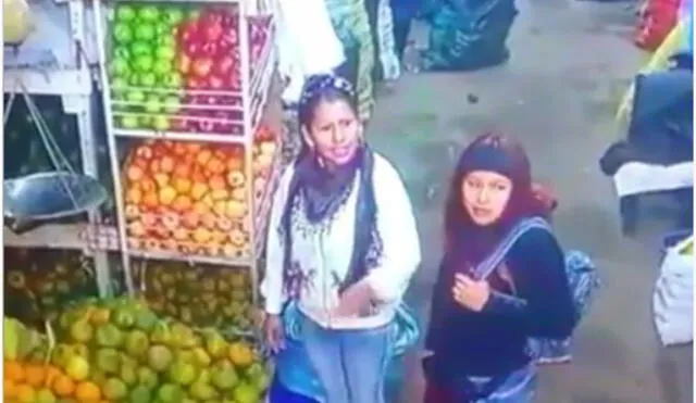 Cusco: Cámaras graban instantes en que dos mujeres roban en un mercado [VIDEO]