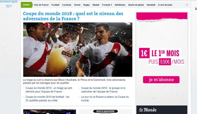 Así informa la prensa de Francia sobre duelo contra Perú en Rusia 2018 [FOTOS]