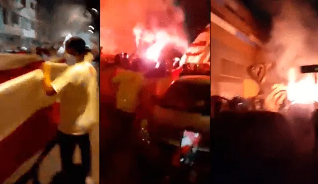 Universitario: video muestra a hinchas que no respetaron toque de queda. Captura Facebook