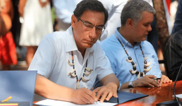 Martín Vizcarra firmó el Pacto para la Conservación de la Amazonía. Foto: Presidencia