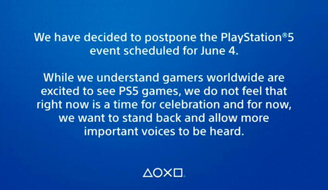 Mensaje de Sony por el asesinato de George Floyd. Foto: PlayStation