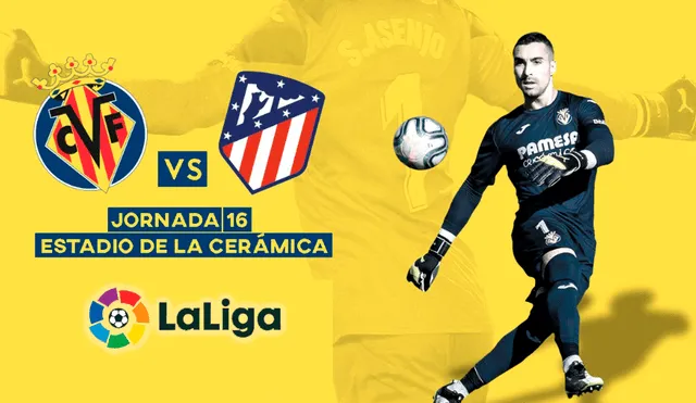 Atlético Madrid vs Villarreal EN VIVO por la fecha 16 de la Liga Santander.