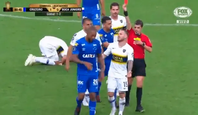 Boca Juniors vs Cruzeiro: expulsan a Dedé por falta criminal [VIDEO]