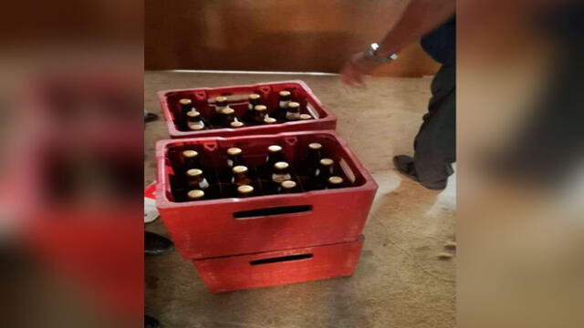 Se decomisó cajas de cerveza.