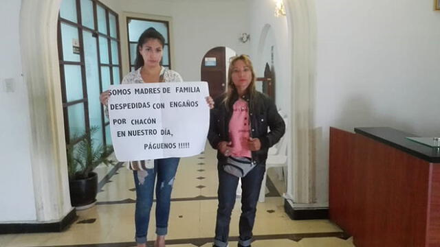 Madres protestan por despido arbitrario en municipalidad de Magdalena [FOTOS Y VIDEO]