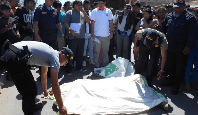 El cuerpo de la víctima fue conducido a la morgue del Ministerio Público de Talara para la práctica de la necropsia.
