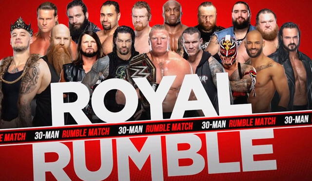 Sigue AQUÍ EN VIVO la Batalla Real de 30 luchadores del WWE Royal Rumble 2020. Foto: WWE