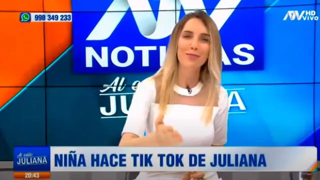 Juliana Oxenford y su reacción al ver que su risa es viral en TikTok