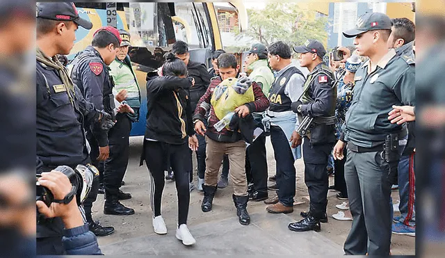 Detenidos. Sujetos capturados por ronderos fueron trasladados al Complejo Policial de San Andrés. Se enfrentaron a pobladores del caserío de Coigobamba.