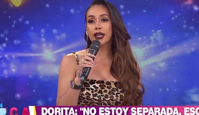 Dorita Orbegoso responde a los rumores de su presunta separación. Foto: captura de América TV